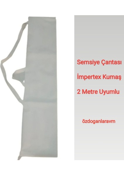 Bej Impertex Kumaş Sıvı Geçirmez Leke Tutmaz Plaj ve Kamp Şemsiyesi Kılıfı