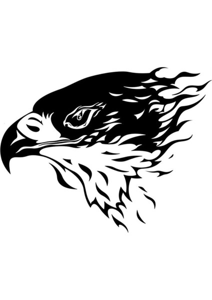 Siyah Kartal Oto Motor Laptop Duvar Folyo Sticker 60 x 42