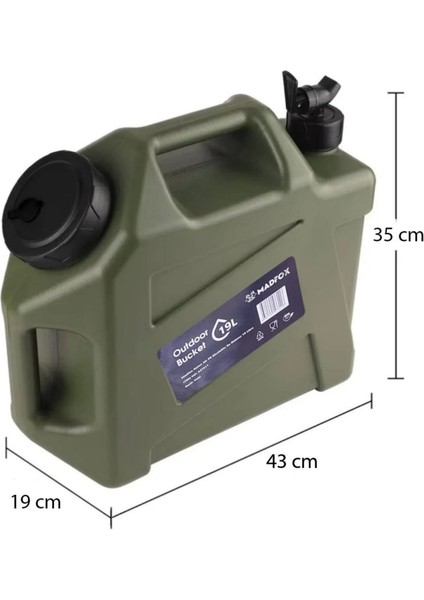 Galon Air Pe Musluklu Su Bidonu 19 Litre