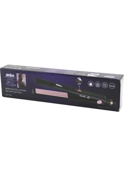 Dijital Saç Düzleştirici Makine, Seramik Kaplama, 120X25MM, 120-220V, 360° Kablo, 1.8m