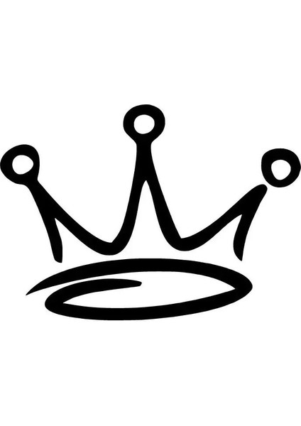 Kral Tacı Model 2 Oto Sticker Siyah 25 x 17 cm