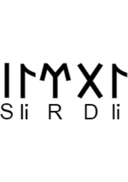 Göktürkçe Idris Ismi Yazı Sticker Yükseklik 5 cm fiyatları