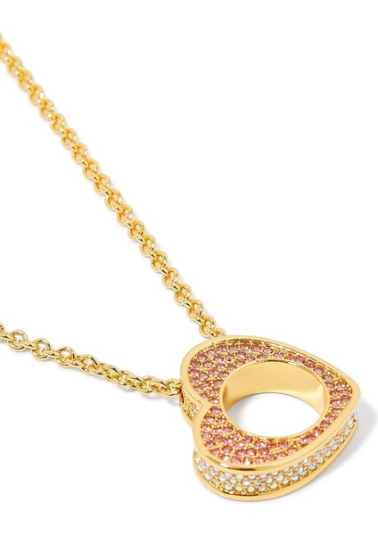 London Pave Necklace, Kalp Kristalli Kolye modelleri