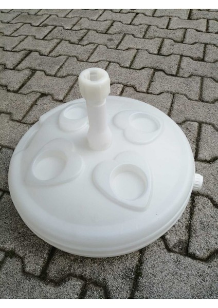 22 Litrelik Şemsiye ve Bayrak Bidonu, Beyaz Renkli, Pratik Kullanım Sağlar. fiyatları