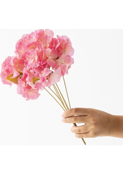 Yapay Ortanca Çiçeği 35 cm 7 Dal Fuşya fiyatları