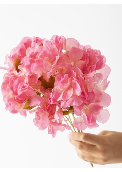 Yapay Ortanca Çiçeği 35 cm 7 Dal Fuşya modelleri