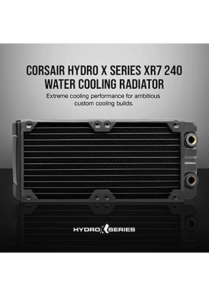 Hydro x Series Xr7 Radyatör (240 Mm, Iki 120 mm Fan Sabitlemesi, Kolay Kurulum, Bakır Konstrüksiyon, Yüksek Kaliteli Poliüretan Kaplama, Entegre Vida Kılavuzu) Siyah fiyatları
