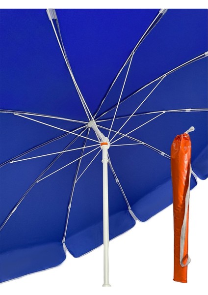 Kalın Polyester Kumaşlı 200CM Çapında Havuz ve Plaj Şemsiyesi, 10 Telli, Çantalı