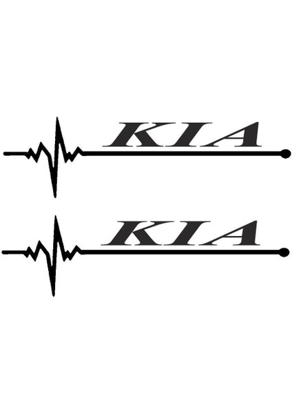 Nabız Ritm Oto Cam Sticker Kıa 30 x 8 cm