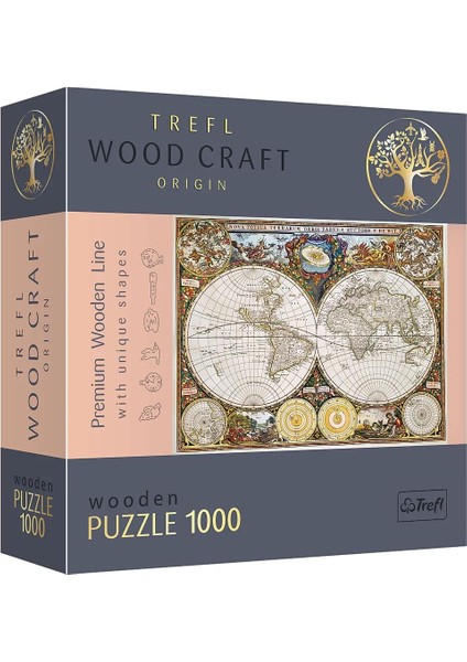 - Woodcraft 1000 Element, Ahşap El Sanatları, Düzensiz Şekiller, 100 Seyahat Karakteri, Modern Premium, Kendin Yap, Yetişkinler ve Çocuklar Için 12 Yaşındaki Bulmaca, Antik Dünyanın Renkli Haritası