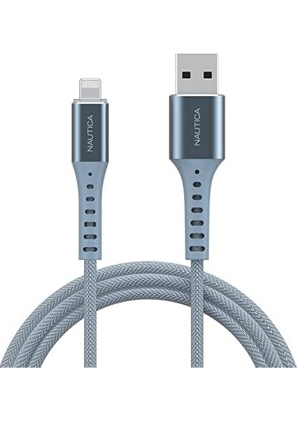 C65 Mfi Lightning To Usb-A 12W Örgülü Hızlı Şarj ve Data Kablosu 2.1m Mavi fiyatları