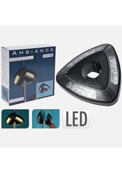 3x5 LED Şemsiye Işığı, Çok Amaçlı Parlak Aydınlatma, Beyaz Renk