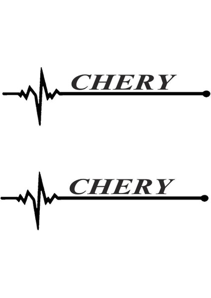 Nabız Ritm Oto Cam Sticker Chery 30 x 8 cm