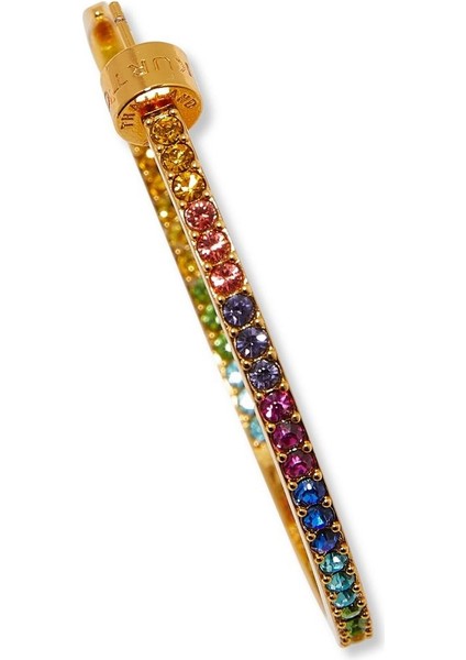 Renkli Taşlı Halka Küpe, Brass & Kristal modelleri