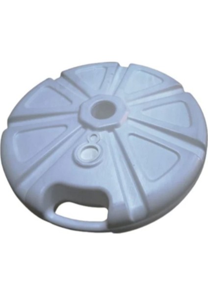 Beyaz Plaj Şemsiyesi Bidonu, Güneş Koruma ve Rahatlık Için Ideal Seçim