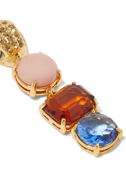 Mixed Gem Linear Earrings, Renkli Taşlı Lineer Küpeler modelleri