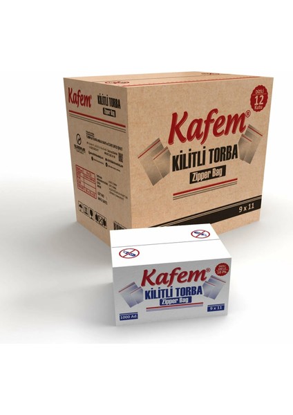 9 x 11CM Kilitli Poşet / Naylon Torba ( 1000DET ) Koli
