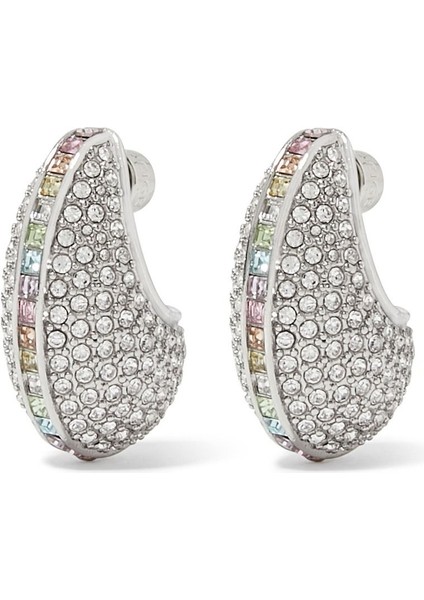 Pavé Rainbow Küpe, Renkli Kristalli Modern Tasarım