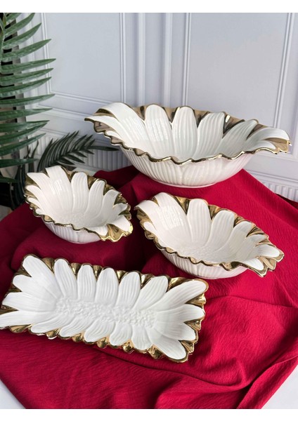 Flora Gold Servis Sunum Seti 4 Parça fiyatları