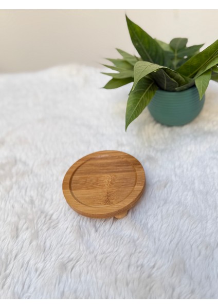 Yuvarlak Bambu Top Ayaklı Tabak modelleri