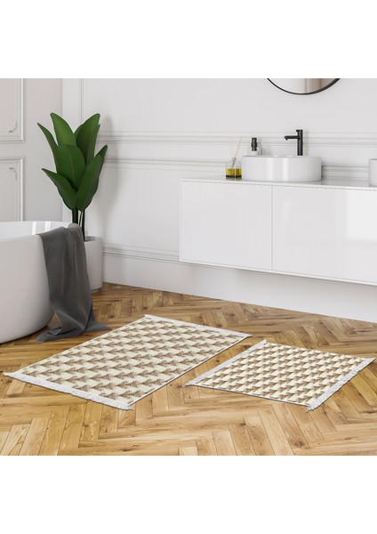 Kaymaz Taban Djt Klozet Takımı Saray Deri Saçaklı Vintage AL5010 Bej