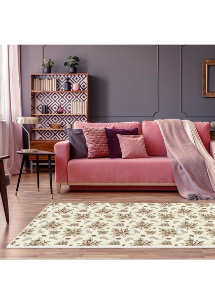 Kaymaz Dijital Mutfak & Salon Halı Star Pamuk Vintage AL5008 Bej