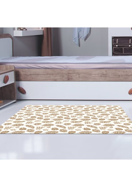 Kaymaz Dijital Mutfak & Salon Halı Yıldız Deri Vintage AL5014 Bej