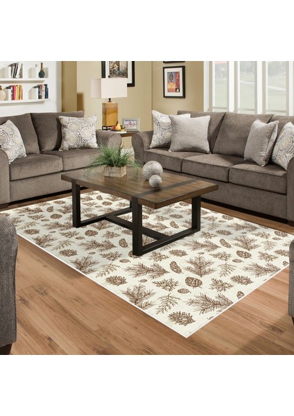 Kaymaz Dijital Mutfak & Salon Halı Star Pamuk Vintage AL5007 Bej