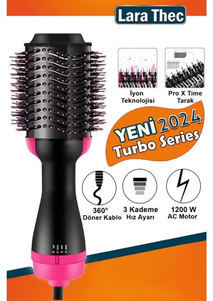 1200W Çok Fonksiyonlu Saç Şekillendirici ve Düzleştirici Fön Tarağı Siyah
