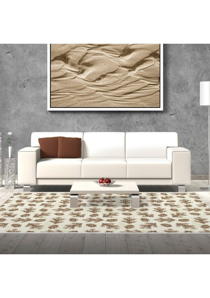 Kaymaz Dijital Mutfak & Salon Halı Trend Vintage AL5013 Bej