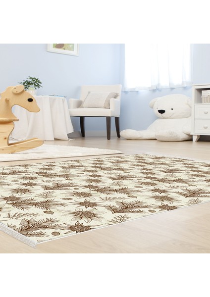 Kaymaz Dijital Mutfak & Salon Halı Toprak Vintage AL5009 Bej