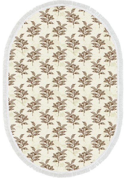 Kaymaz Dijital Mutfak & Salon Halı Toprak Saçaklı Oval Vintage AL5011 Bej fiyatları