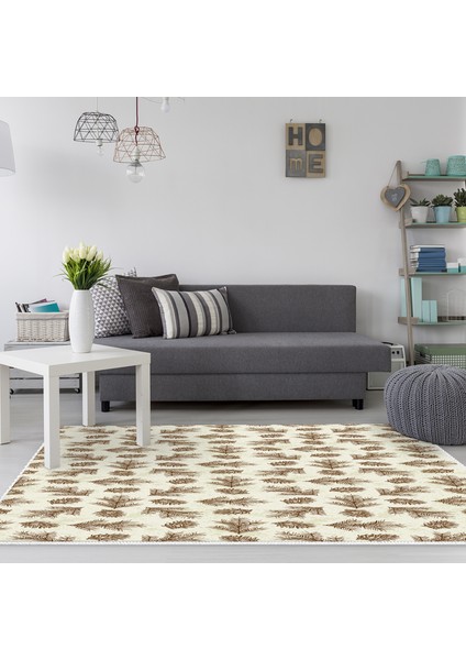 Kaymaz Dijital Mutfak & Salon Halı Star Pamuk Vintage AL5013 Bej