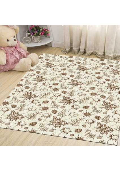 Kaymaz Dijital Mutfak & Salon Halı Star Pamuk Vintage AL5012 Bej