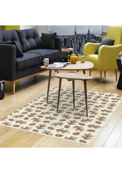 Kaymaz Dijital Mutfak & Salon Halı Saray Deri Vintage AL5013 Bej