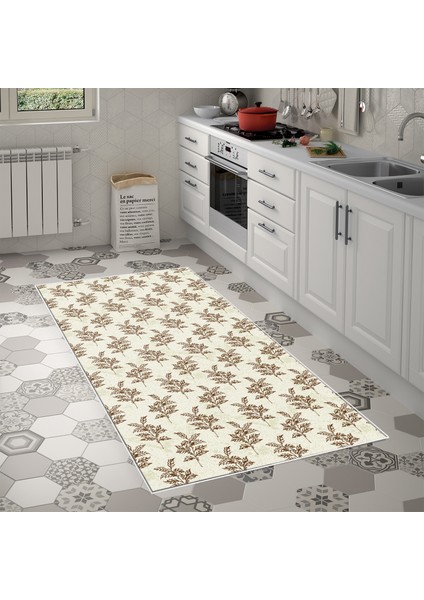 Kaymaz Dijital Mutfak & Salon Halı Toprak Vintage AL5011 Bej indirimleri