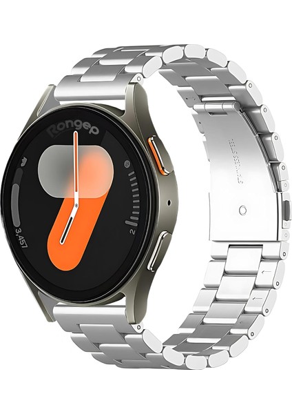 Bakla Model 20MM Çelik Kordon Samsung Uyumlu Galaxy Watch 7/6/5/4 Serisi (40MM/44MM) Watch 6/4 Classic (47/43/42MM) ve Watch 5 Pro Uyumlu Paslanma Yapmayan Kayış