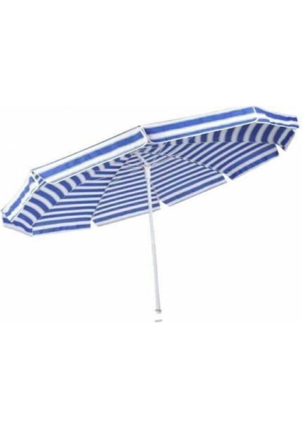 Mavi 2 Metre Plaj Şemsiyesi, Kazık ve Bidon ile Kolay Taşıma