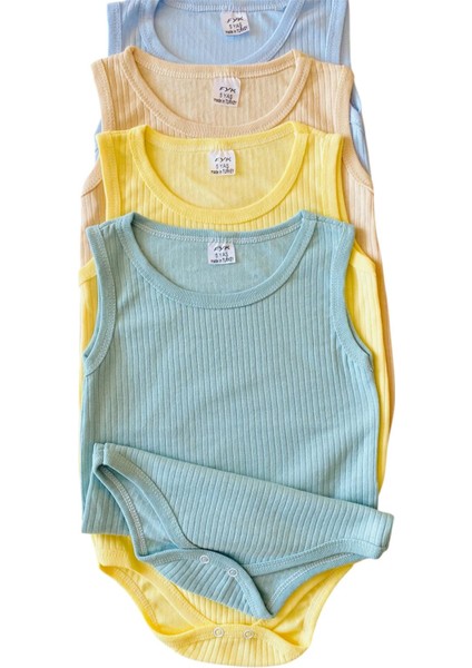 Büyük Boy (4 Adet) Çocuk Çıtçıtlı Body 4-5-6-7-8-9 Özel Gereksinimli Zıbın