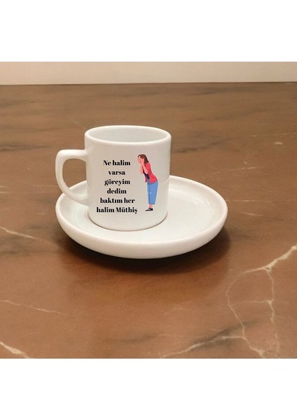 Özel Tasarmlı Modern Kahve Fincanı Iki Parça Espresso Fincanı, Modern Tasarım Fincan3