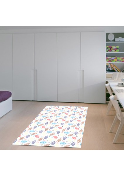 Kaymaz Dijital Mutfak & Salon Halı Toprak Çocuk AL5006 Beyaz