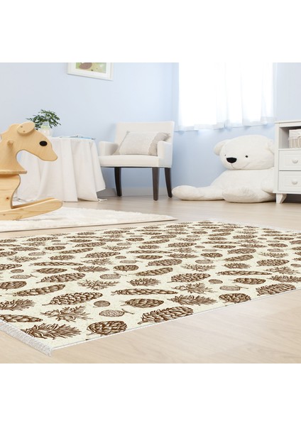 Kaymaz Dijital Mutfak & Salon Halı Star Pamuk Vintage AL5014 Bej