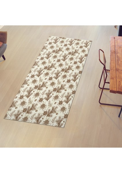 Kaymaz Dijital Mutfak & Salon Halı Luna Pamuk Vintage AL5009 Bej