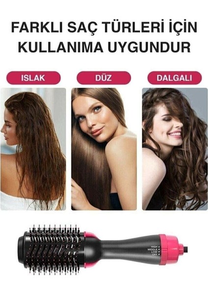 Siyah Saç Şekillendirme Fön Tarağı, Kolay ve Hızlı Kullanım Sağlar. fırsatları