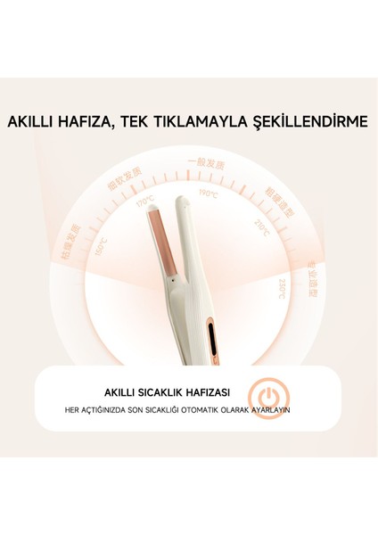 Taşınabilir Şarjlı Iyonlu Saç Maşası, Bej Renk, Hafif ve Kullanışlı indirimleri