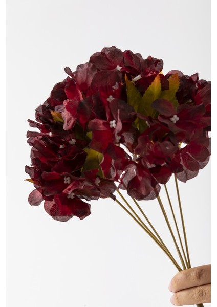 Yapay Ortanca Çiçeği 35 cm 7 Dal Bordo fiyatları