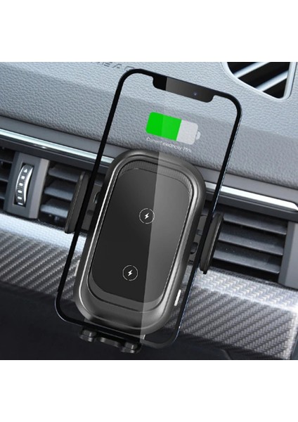 Ally CW30 15W Hızlı Şarjlı Otomatik Araç Içi Havalandırma Telefon Tutucu-(57 - HNK4265-9638 modelleri