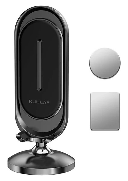 Kuulaa Universal Mıknatıslı Standlı Cep Telefon Araç Tutucu ALUMINUM-(5775) - HNK5266-2389