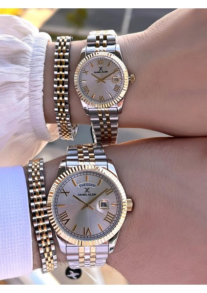 Çift Sevgili Saati Çelik Bileklik Çelik Kordon 3 Atm Suya Dayanıklı Kol Saati VS.BLKT.0479 modelleri