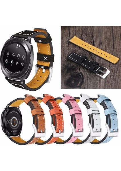Ally Gear S3 Watch 4 46MM Classic Frontier Deri Dişli Kayış KORDON-(5775) - HNK7343-4029 fiyatları